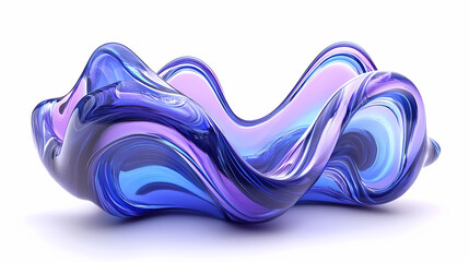 Wall Mural - fluid purple abstract shape