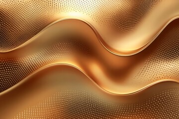 Poster - Elegant golden wave pattern with a textured surface creating a luxurious visual experience