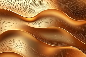 Poster - Textured golden waves create an elegant backdrop enhancing any modern design concept