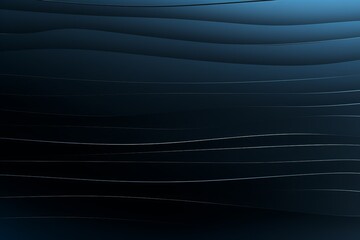 Poster - Abstract wavy lines create a serene atmosphere in deep blue tones