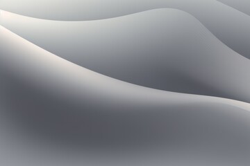 Poster - Smooth waves of grey fabric create a serene and minimalist atmosphere in a modern setting