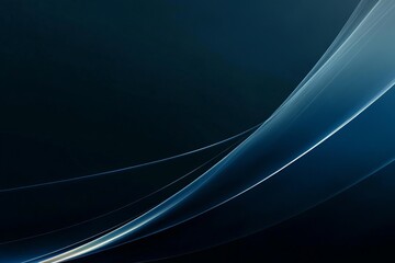 Poster - abstract blue wave patterns create a serene atmosphere in a digital background design