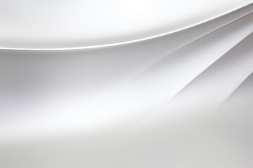 Poster - Smooth white curves create a minimalist abstract design in bright light