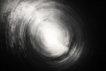 Poster - Swirling light creates a mesmerizing tunnel effect in a dark environment