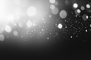 Poster - Bokeh effect showcasing shimmering light particles against a dark background during an elegant evening celebration