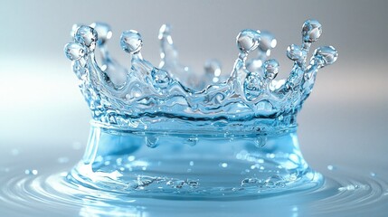Poster - A Stunning Water Crown Splashing Gracefully