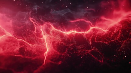 Wall Mural - Abstract dark red and black glowing texture with cosmic energy flow