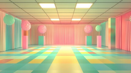 Wall Mural - colorful 3d decorations for event celebrations