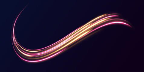 Fototapete - Abstract vector fire circles, sparkling swirls and energy light spiral frames. Isometric AI chipset on printed circuit board in futuristic concept technology. Glow luminous glitter shimmer trail. 