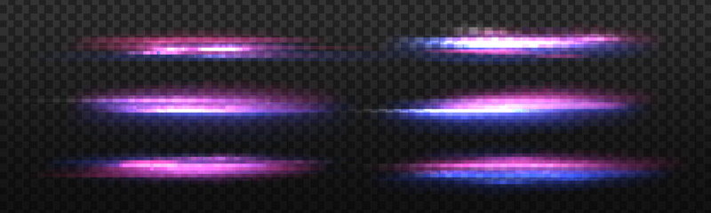 Poster - Abstract fire flare traces, glowing neon red and blue lines, and particle motion effects combined with laser beams and soft horizontal neon lines create a striking design full of dynamic energy.	