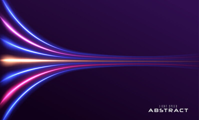 Fototapete - Electric car and city concept Hitech communication concept innovation background, vector design. Laser beams luminous abstract sparkling isolated on a transparent background.	