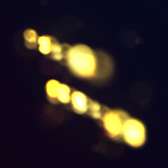 Poster - A soft, abstract background featuring glowing yellow bokeh lights on a transparendt backgroundd. Decoration or christmas background. Golden bokeh wallpaper vector. 