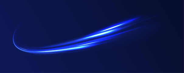 Poster - Beautiful glow light flare and sparks with red and blue special effects, simulating a high-speed police line. Explosion in the universe creating a cosmic background for an event.	
