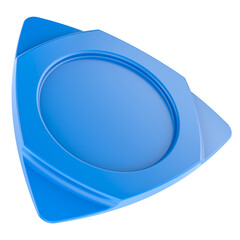 Poster - Universal Triangle Plastic Pry Opening Tool. 3D rendering isolated on transparent background