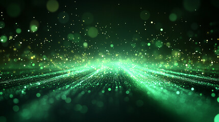 Wall Mural - a green matrix with a modern blurred effect, symbolizing chaos, uncertainty, and potential. the empt