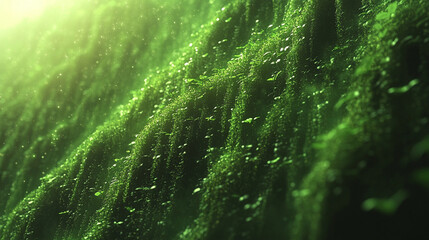 Wall Mural - a green matrix with a modern blurred effect, symbolizing chaos, uncertainty, and potential. the empt