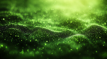 Wall Mural - a green matrix with a modern blurred effect, symbolizing chaos, uncertainty, and potential. the empt