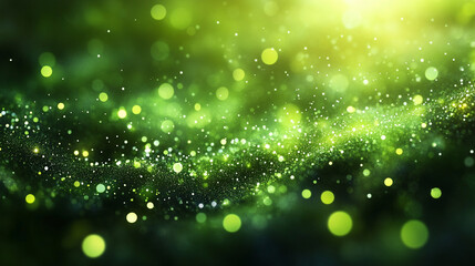 Wall Mural - a green matrix with a modern blurred effect, symbolizing chaos, uncertainty, and potential. the empt