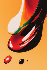 Poster - Vibrant Abstract Art with Dynamic Fluid Colors Creating a Bold and Modern Visual Symphony