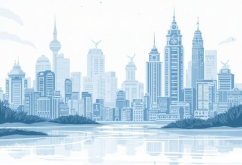 Poster - City Skyline at Daytime