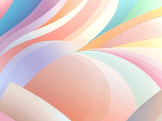 Wall Mural - pastel swirls: an abstract symphony of color