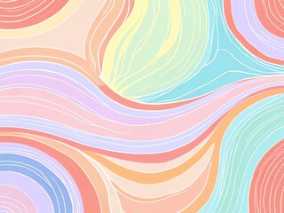 Wall Mural - pastel swirls: an abstract dream