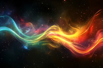 Wall Mural - a background that evokes the sensation of energy flowing through space, with vibrant streaks of ligh