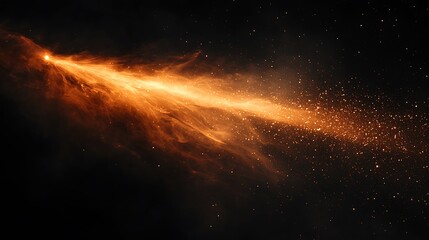 Wall Mural - a black and orange light spot on a simple grainy noise background, creating a rough abstract retro v