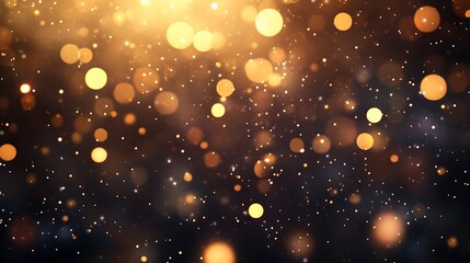 Wall Mural - A blurred background of shimmering golden and dark particles, creating a magical atmosphere.