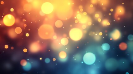 Wall Mural - A vibrant, blurred background of colorful bokeh lights creating a dreamy atmosphere.