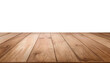 © Stanislava - Empty wooden table cutout isolated on transparent background. Wood table mockup for product display
