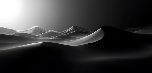 Wall Mural - a black gradient background featuring an abstract grain gradation with a subtle vector grey noise te