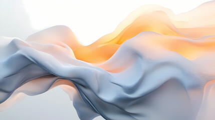Wall Mural - modern digital abstract 3d background. copy space. based on generative ai. technology & nature fusio