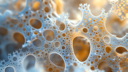 Wall Mural - modern digital abstract 3d background. copy space. based on generative ai. technology & nature fusio