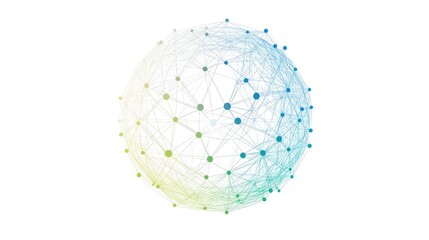 Poster - a futuristic d wireframe globe with connecting lines and dots, symbolizing global data exchange, in 