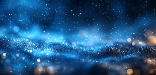 Wall Mural - a blue gradient background with a gradient blurred blue grainy effect, perfect for creating a tranqu