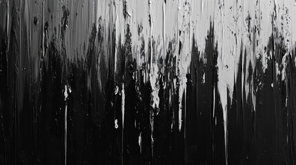 Poster - A striking black and white abstract composition with bold strokes and splatters, providing a dramatic and artistic backdrop that emphasizes contrast and depth