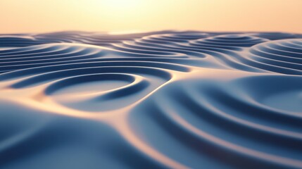 Poster - Concentric circles in various shades, layered to form a ripple-like pattern on a smooth white surface, symbolizing movement and energy