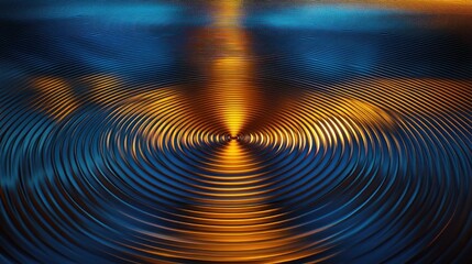 Poster - Concentric circles in warm gradient hues, radiating from the center and fading outward, forming a soothing, ripple-like graphic effect
