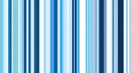 Poster - Repeating vertical lines in blue tones, forming a striped pattern on a white background, emphasizing simplicity and modernity