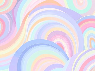 Wall Mural - pastel rainbow swirls: an abstract dream