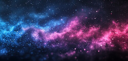 Wall Mural - a dark blue and purple glowing grainy gradient background with a black noise texture, ideal for crea