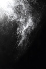 Wall Mural - a dark, noisy grainy poster background with an abstract black glowing shape, ideal for dramatic head