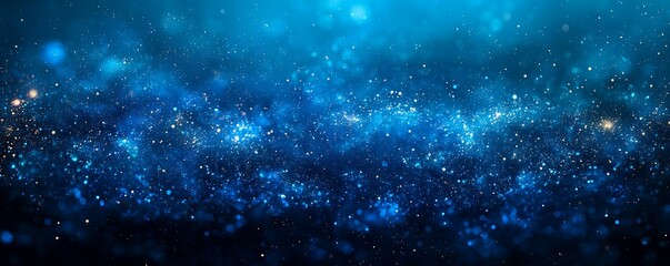 A deep, dark azure background, blending shades of cobalt and sapphire with neon metallic highlights for a dramatic, sleek design.