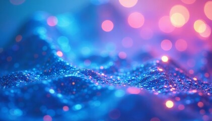 shimmering iridescent blue holographic background, glowing, hologram, colors