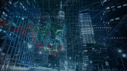 Abstract background with binary code