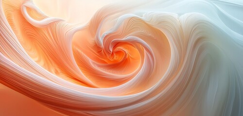 Wall Mural - A gentle swirl of pastel-colored abstract twirling lines, creating a soft and calming atmosphere ideal for background designs or creative art projects