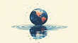 © Thiago - Water droplet reflecting upside down world minimalist snow globe effect distorted reality dream within a. Distorted Reality Effects. Illustration