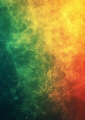 Wall Mural - A green, orange, and yellow gradient abstract grainy background wallpaper texture with noise, ideal for web banner design headers requiring a vibrant and colorful backdrop.