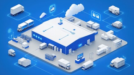 Poster - A cloud-connected manufacturing process with data-driven insights optimizing industrial operations.